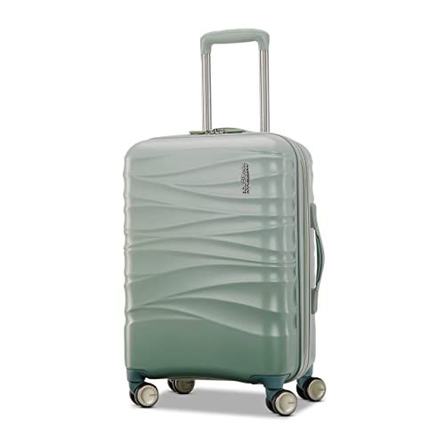 American Tourister Cascade Hardside Expandable Luggage Wheels, Sage Green, 20-Inch Spinner