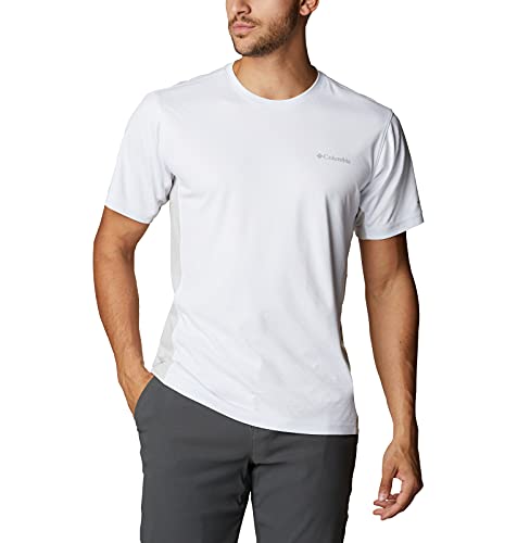 Columbia Men's Zero Ice Cirro-Cool Short Sleeve Shirt, White, Large