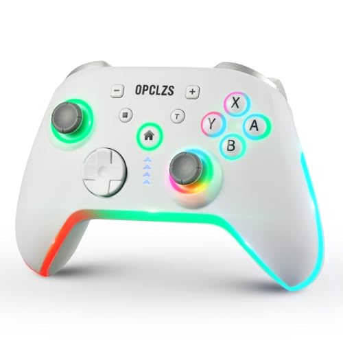 opclzs Switch Pro Controller Compatible Switch OLED/Windows/iOS/PC/Android,Turbo,6-Axis Gyro，Equipped with Hall Trigger and Dual Vibration，One Click Bluetooth Pairing for Wake-Up (Graffiti patterns)