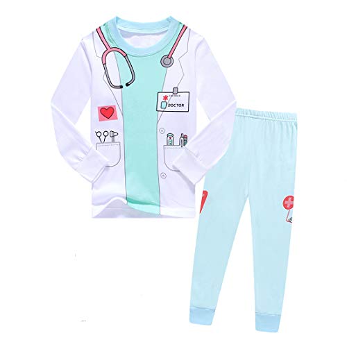 Thombase Baby Boy Girl Funny Cosplay Astronaut Doctor Pjs Pajamas Sleepwear (Doctor, 8Y)