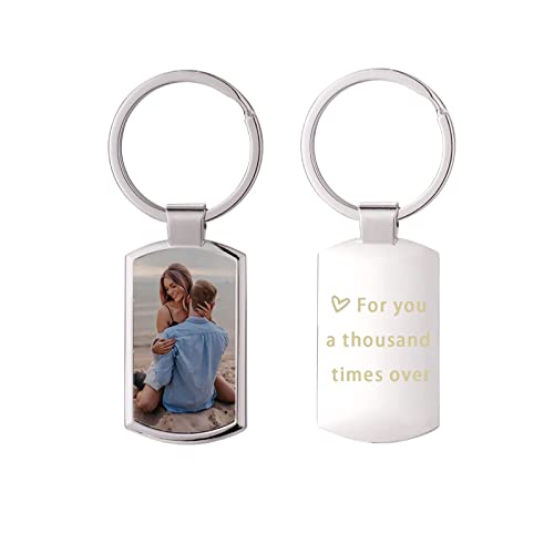 Double Sided Custom Keychain With Picture Alloy Color Printing Personalized Photo Keychain Customizable Text Gifts for Unisex Adult