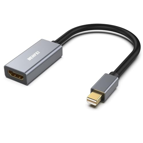 BENFEI Mini DisplayPort to HDMI Adapter, Thunderbolt 2 to HDMI Adapter Compatible for MacBook Air/Pro, Microsoft Surface Pro/Dock, Monitor, Projector[Gold-Plated Connectors& Aluminium Shell]