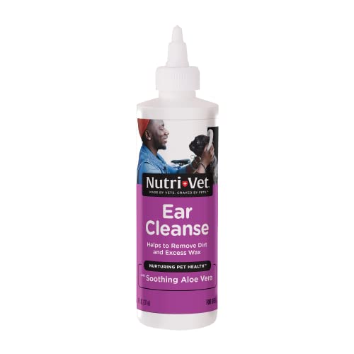 Nutri-Vet Ear Cleanse for Dogs - Ear Cleaner & Deodorizer - 8 oz, White, 8-oz bottle