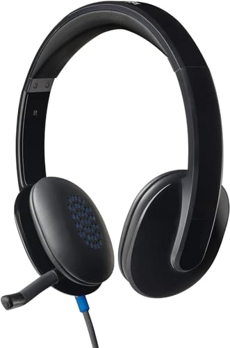 Logitech Headset High-Performance USB Headset with Mic H540 for Windows and Mac, Skype Certified, Black, Bulk Packaging (1)