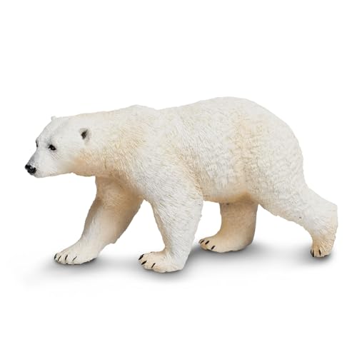 Safari Ltd. Polar Bear Figurine - Detailed 4.75' Plastic Model Figure - Fun Educational Play Toy for Boys, Girls & Kids Ages 1+