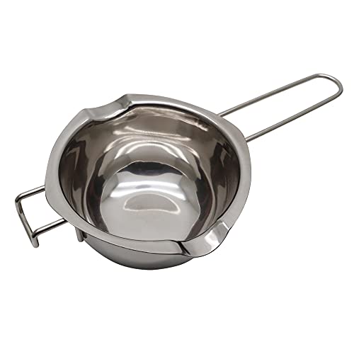 EIKS Boiler Pot Melting Bowl with SUS304 Stainless Steel for Melting Chocolate Candy Cheese Butter and Candle Wax Making, Capacity 400ML/13oz