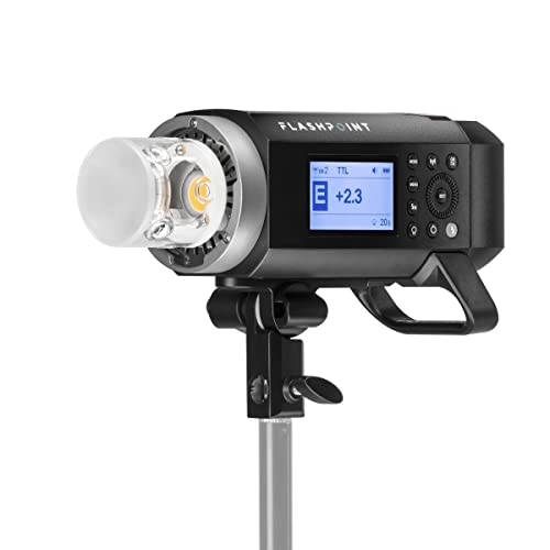 Flashpoint XPLOR 400PRO TTL Battery-Powered Monolight with Built-in R2 2.4GHz Radio Remote System (with Bowens Mount Adapter) - Godox AD400 Pro + Glow EZ Lock Deep Parabolic Quick Softbox (48')