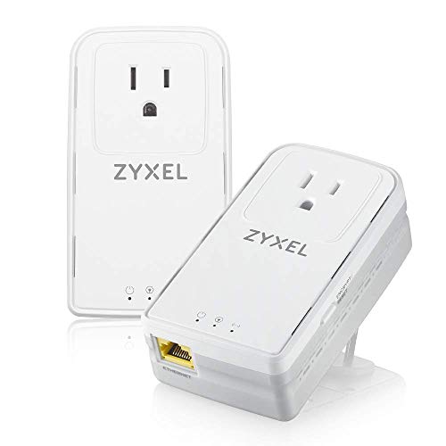Zyxel G.hn 2400 Powerline Ethernet Adapter Starter Kit | Pass-Thru Power | Plug & Play | MIMO | Next-Gen G.hn | Gigabit Ethernet | Ideal for Smart TVs, On-Line Games, 8K Streaming | PLA6456KIT