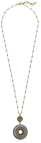 Lucky Brand Two Tone Tribal Pendant Necklace, 30' + 1.5' Extender