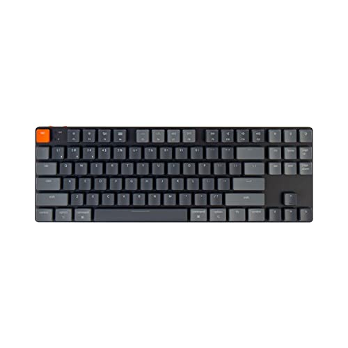 Keychron K1 SE, 87 Keys Ultra-Slim Wireless Bluetooth/USB Wired Mechanical Keyboard with RGB LED Backlit, Hot Swappable Low-Profile Gateron Mechanical Red Switch Compatible with Mac Windows