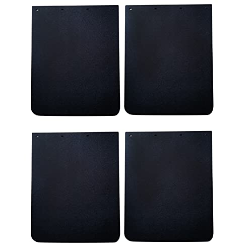 BHTOP 4 Pieces Polymer Mudflaps 24x30 Inch， Durable Black Mud Flap Universal Pair 1/4' Thick for Semi Truck Tractor Trailer