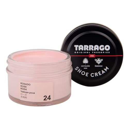 Tarrago Shoe Cream Professional Shoe Polish for Leather Boots, Shoes, Purse, Furniture Eco Friendly Leather Conditioner 1.7oz - Rose #24