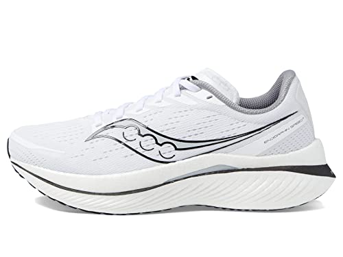 Saucony Women's Speed 3 Sneaker, White/Black, 9