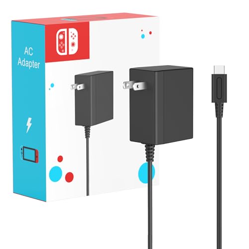 Charger for Nintendo Switch, MARSDOCK 45W AC Adapter Power Supply for Switch, 15V 2.6A Fast Charging with 5FT USB C Cord Compatible with Switch Lite/Switch OLED/Steam Deck Dock, Support TV Mode