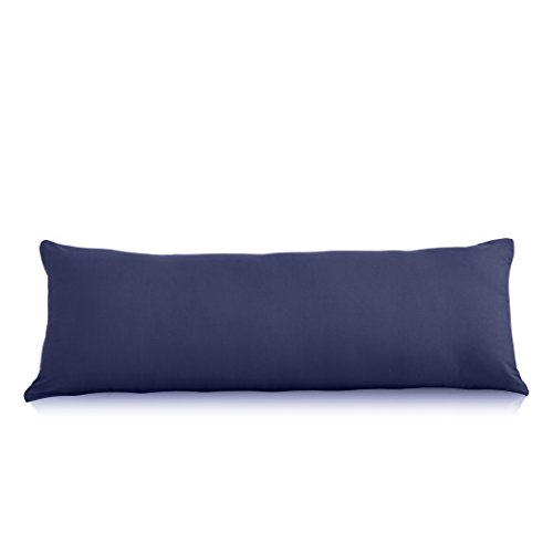 EVOLIVE Ultra Soft Microfiber Body Pillow Cover/Pillowcases 21'x54' with Hidden Zipper Closure (21'x54' Body Pillow Cover, Navy)