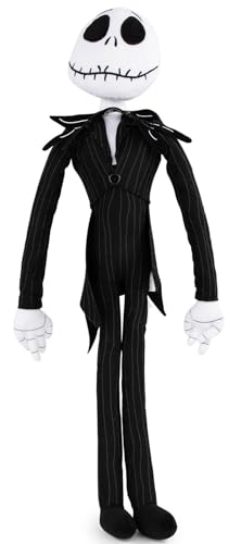 Jay Franco Disney Nightmare Before Christmas Plush Stuffed Jack Skellington Pillow Buddy - Kids Super Soft Polyester Microfiber, 27 inch (Official Disney Product)