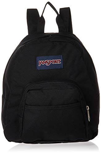 JanSport Half Pint Mini Backpack for Women, Men, Girls, Boys, Black, 10.2 L - Durable Mini Bag Purse with Adjustable Shoulder Straps, Single Main Compartment, Zippered Stash Pocket