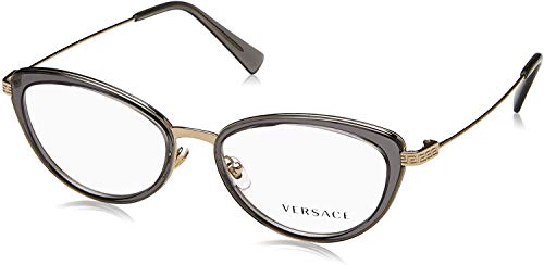Versace VE1244-1399 Eyewear Frame PALE GOLD/GREY TRANSP W/DEMO LENS 53MM