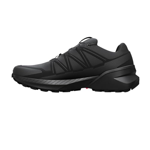 Salomon Men's SPEEDCROSS PEAK CLIMASALOMON WATERPROOF Trail Running Shoes for Men, Black / Black / Phantom,10.5