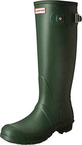 Hunter Women's Original Tall Rain Boot, Green, 9 M
