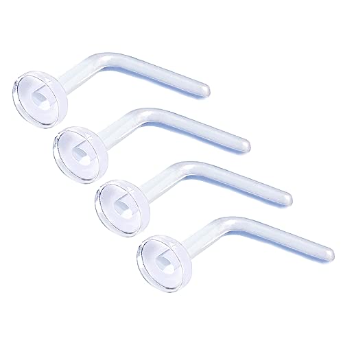 4Pcs 20G Nose Piercing Jewelry Clear Retainer Bioflex, Clear, Size No Size