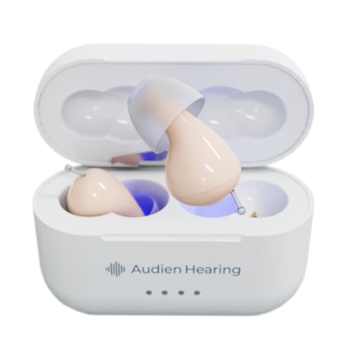 Audien ATOM PRO 2 Wireless Rechargeable OTC Hearing Aid, Premium Comfort Design and Nearly Invisible