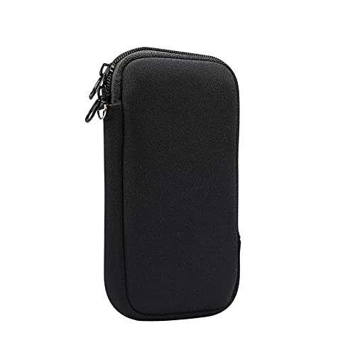 Universal 4.7-7.2'' Life Waterproof Phone Neoprene Bag Pouch for i Phone Samsung Huawei Xiaomi Shockproof Phone Case with Shoulder Strap (Black, 6.7-6.9 inch)