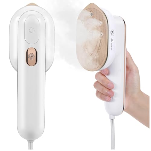 YIKA Portable Steamer for Clothes, Travel Steam Iron with Large Heat-Generated Panel, Dry and Wet 2 in 1, Horizontal and Vertical Steaming, 1.1lbs Mini Clothes Steamer for Travel, Office and Home