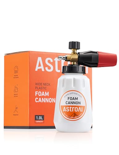 AstroAI Wide Neck Foam Cannon Aluminum, 1.0mm Orifice, Red