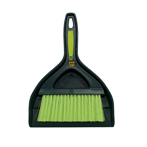 Pine-Sol Mini Dustpan and Brush Set | Nesting Snap-On Design | Portable, Compact Dust Pan and Hand Broom for Cleaning, Green