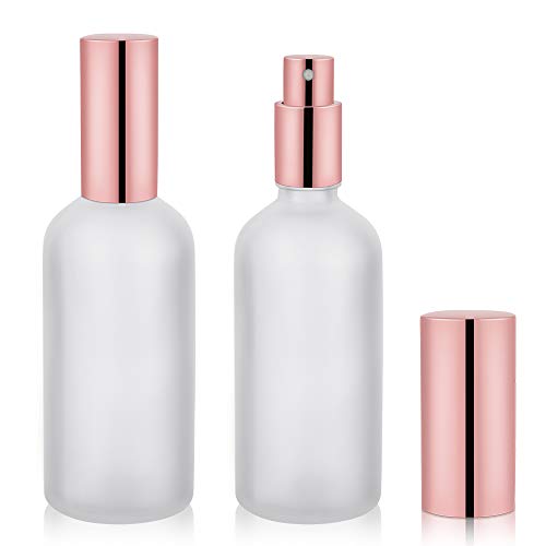 Hydior Small Glass Spray Bottle, Perfume Atomizer, Fine Mist Spray, 3.4oz, 2 Pack
