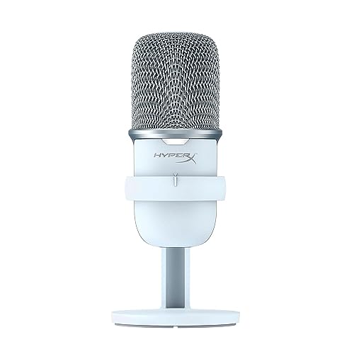HyperX SoloCast – USB Condenser Gaming Microphone, for PC, PS5, PS4, and Mac, Tap-to-Mute Sensor, Cardioid Polar Pattern, Great for Streaming, Podcasts, Twitch, YouTube, Discord - White