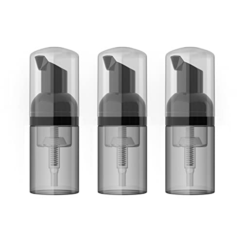 LONGWAY 3PCS Travel Size Foam Pump Bottle,Mini Empty Pump Bottle Dispenser(30ml,1 fl oz) (Black)