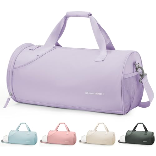 Gym Bag for Women,Sports Bag with Shoes Compartment Workout Bag Yoga Dance Bag Personal Item Bag Carry on Travel Tote Weekender Bag Duffel with Wet Pocket Purple
