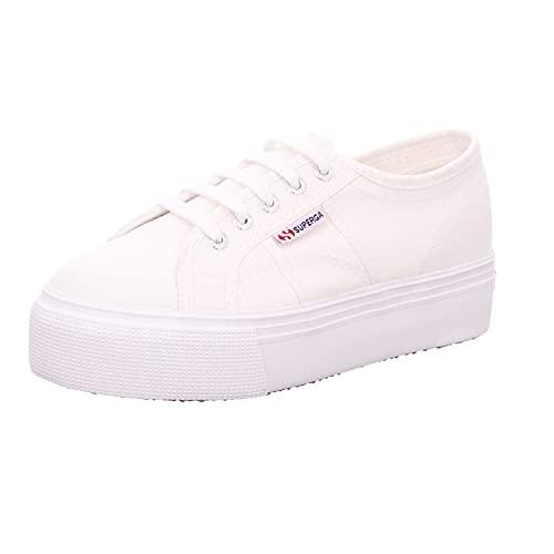 Superga Women's 2790acotw Linea Up and Down Low-Top Sneakers, White 901 White, 8.5 B(M) US Women