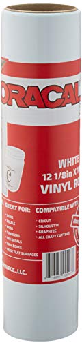 ORACAL 651 Rolls of Vinyl for Cricut, Silhouette, Cameo, Craft Cutters, Printers, and Decals - Gloss Finish - Outdoor and Permanent (12.125' x 10ft, White)