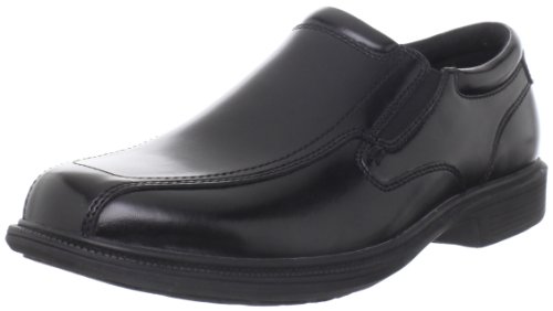 Nunn Bush mens Bleeker Street Slip on With Kore Slip Resistant Comfort Technology Loafer, Black, 11.5 Wide US
