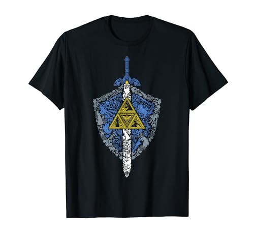 Nintendo Zelda Hylian Shield Element Icons Graphic T-Shirt T-Shirt