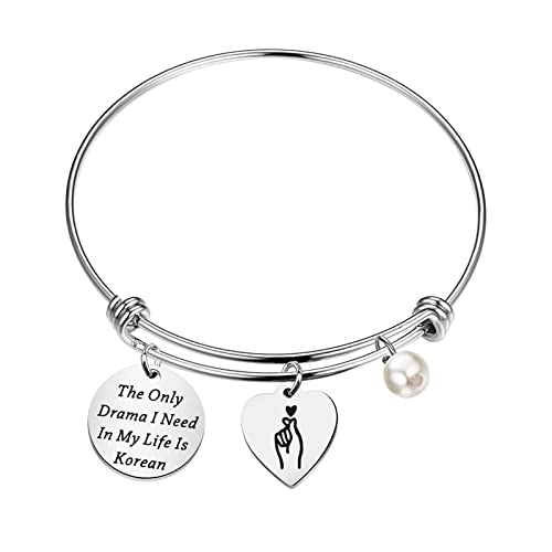 Zuo Bao K-drama Lover Gift Korean Tv Shows Jewelry the Only Drama I Need in My Life is Korean Bracelet K Drama Addict Gift K-pop Lover Gift（the Only Drama）