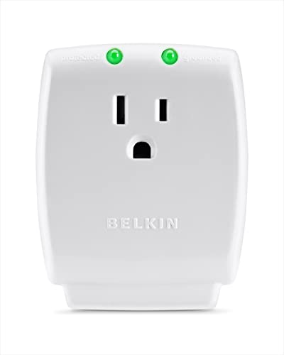 Belkin 1-Outlet SurgeCube Portable Wall Tap with Ground & Protected Light Indicators - For Home, Office, Travel