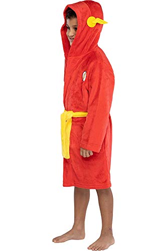 INTIMO DC Comics Boys The Flash Plush Fleece Hooded Costume Robe (Flash, 6/7)