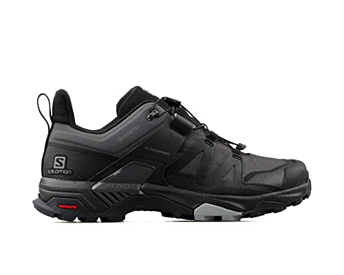Salomon X Ultra 4 Gore-TEX Hiking Shoes for Men, Magnet/Black/Monument, 10