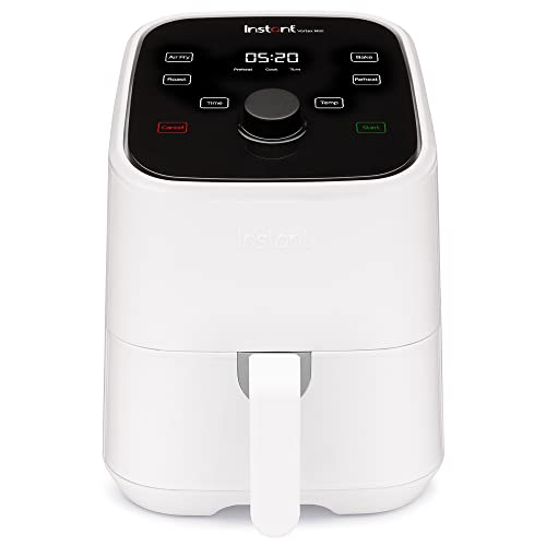 Instant Vortex 2QT Mini Air Fryer, Small Air fryer that Crisps, Reheats, Bakes, Roasts for Quick Easy Meals, Includes over 100 In-App Recipes, is Dishwasher-Safe, from the Makers of Instant Pot, White