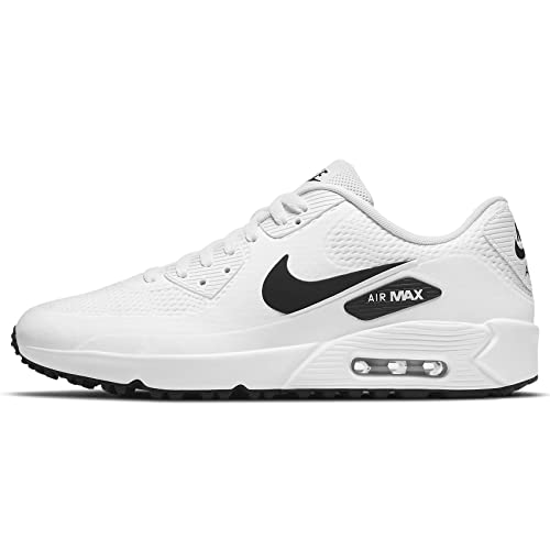Nike Men's Air Max 90 G Spikeless Golf Shoes, White/Black, 11