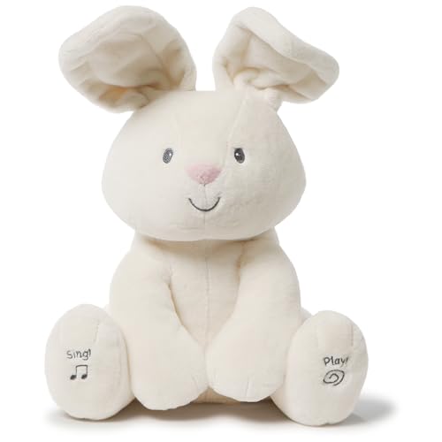 GUND Baby Flora The Bunny Animated Plush, Singing Stuffed Animal Toy for Ages 0 and Up, Cream, 12' (Styles May Vary)