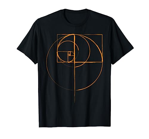 fibonacci golden ratio circle t shirt