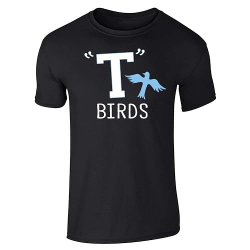 Pop Threads T Birds Tbird Gang Logo Retro 50s 60s Cosplay Graphic Tee T-Shirt for Men Black L