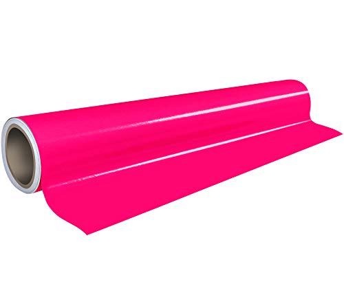 VViViD DECO65 Neon Fluorescent Permanent Adhesive Craft 1 Foot x 5 Feet Vinyl Roll (1ft x 5ft, Neon Fluorescent Pink)