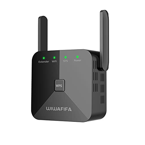 Wiwafifa WiFi Extender Signal Booster - Covers Up to 9600 Sq.ft and 45 Devices, 2023 Newest Wireless Signal Amplifier with Ethernet Port & Access Point, Easy Setup, Alexa Compatible