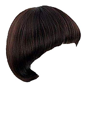 OYSRONG Women's Short Black Full Bang Straight Wig Mushroom Hairstyle Cosplay/daily Heat Resistant Hair Wig